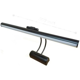 Resim Flüt Kuğu Duvar Üstü Ledli Aplik 50 cm Siyah Renk Beyaz ışık Siyah 