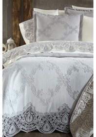 Resim Çeyiz Diyarı Sahra 10 Parça Battaniyeli Çeyiz Seti Gri Gri 