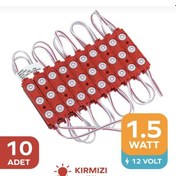 Resim Point 3 Ledli Parmak Led Modül 1.5w 2835 Smd Mercekli 12v-10 Adet Kırmızı 