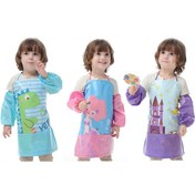 Resim Çocuklar için Kollu Boyama Önlüğü - Ayarlanabilir Polyester Önlük 