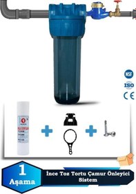 Resim Atlantis Daire Bina Girişi 10 İnch 1 Aşama Su Arıtma Yumuşatma Cihazı(TOZ TORTU,ÇAMUR ÖNLEYİCİ SET) 