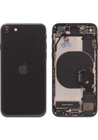 Resim Apple Uyumlu iPhone Se 2020 Kasa Kapak Dolu Siyah 