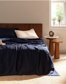 Resim Madame Coco Froncois Çift Kişilik Yatak Örtüsü Yo0000000054 Lacivert 