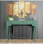 Resim Roys Ahşap 120 Cm Yeşil Çekmeceli Petek Üstü Yüksek Dresuar Ahşap 