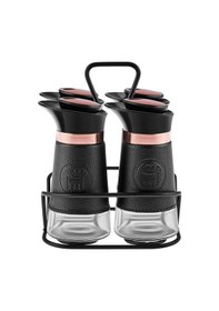 Resim Karaca Latin Deri 4'lü Cam Baharat Takımı 