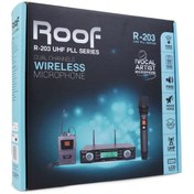 Resim ROOF R-203 1el+1yaka 2 Kanal Telsiz Mikrofon 