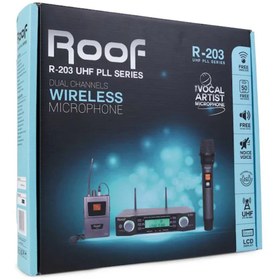 Resim ROOF R-203 1el+1yaka 2 Kanal Telsiz Mikrofon 