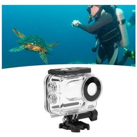 Resim Vkemall Insta360 Go3 İçin 60 Metre Su Geçirmez Korumalı Dalış Kılıfı - Şeffaf Cam Lensli Su Sporları Erişimi 