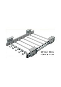 Resim Dolap Içi Raylı Pantolonluk Askılığı 35*47 Cm 