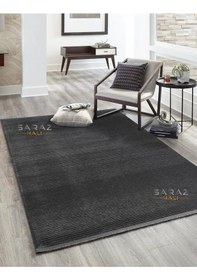 Resim Saraz Halı Dizayn Şönil Dokuma Kayma Yapmaz Makinede Yıkanabilir Leke Tutmaz Kesme Bohem Kilim Antrasit Antrasit 