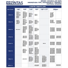 Resim Binek Araçlar Için Merdiven Tipi Mahmuzlu Kar Zinciri 175x14 Universal 