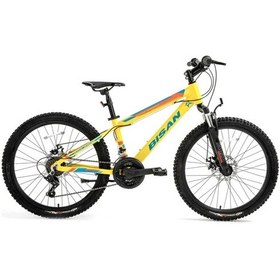 Resim Bisan Kdx 2900 Disk Sarı Renk Alüminyum 24 Jant 21 Vites Çocuk Bisikleti Çok Renkli 
