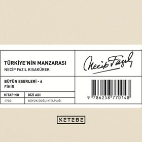 Resim Ketebe Türkiye’nin Manzarası Necip Fazıl Kısakürek 
