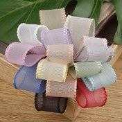 Resim 10.97 Metre Parlak Kurdele Seti - 3.81 cm Geniş, %100 Polyester, Çeşitli Renklerde, Dalgalı Kenar, DIY El Sanatları, Şeritler, Saç Aksesuarları, Dikiş ve Hediye Sarma için 