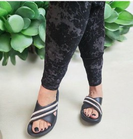 Resim Parlak Taş Detaylı Eva Havuz,deniz,plaj Terliği Siyah 