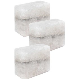 Resim 3 Adet Büyük Boy Çankırı Kaya Tuzu Sabunu Beyaz 200-300 Gr Arası 