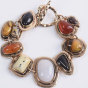 Resim Vintage Boho 18K Altın Kaplama Alaşım Mücevher Bağlantısı, Sentetik Turkuaz ve Renkli Mücevherlerle, Reçine Kaplama, Günlük ve Parti Olasılıkları için Uygun - Mardi Gras Günü Aksesuarı 