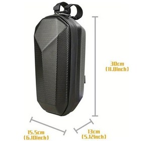 Resim Gaojunshop01 Siyah 30x15x13cm Büyük Kapasiteli Ayrılabilir Eva Elektrikli Scooter Çantası Siyah 