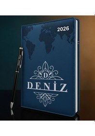Resim Bk Gift Kişiye Özel İsimli Termo Sert Kapak 2026 Lacivert Ajanda & Kalem -14, Öğretmenler Günü Hediyesi, Yeni İş Hediyesi 35332 Bk Gift Renkli 