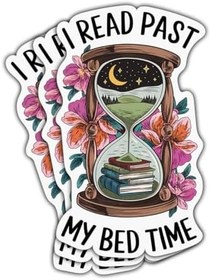 Resim (3 Adet) I Read Past My Bedtime Çıkartması, Booktrovert Kitap Aşığı Çıkartma Çıkartmaları, Kindle, Dizüstü Bilgisayar, Su Şişesi, Bardak, Telefon Kılıfı, Şapka, Kask, Hediyeler için Kitap Tutacağı 