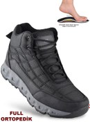 Resim ISPARTALILAR 2602 Ortopedik Bağlı Outdoor Erkek Bot Ayakkabı Günlük Erkek Kışlık Bot 