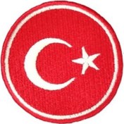 Resim Büro Ev Ofis Hobi Atölyesi İçin 3cm Ütüyle Yapışır Oval Türk Bayrağı Çanta Arması Diğer 