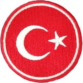 Resim Büro Ev Ofis Hobi Atölyesi İçin 3cm Ütüyle Yapışır Oval Türk Bayrağı Çanta Arması Diğer 