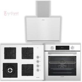 Resim Arçelik AFC 340 B + ADE 606-2 B + OCD K 651 DWB Beyaz Ankastre Cam Set 