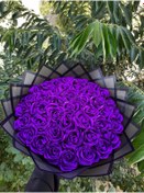 Resim 41 Li Led Işıklı Solmayan Gül Mor Gül Dışı Siyah Isteme, Söz, Nişan, Mezuniyet Için Ideal Mor 