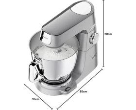 Resim Esmo Home Kenwood Titanium Chef Baker Xl Mutfak Şefi Gümüş KVL85.004SI - Stand Mikser, Hamut Yoğurma Makinesi, Entegre Tartı, 1200 Watt, Sıçrama Önleyici Kapak, 4 Hazne Içi Aparat 