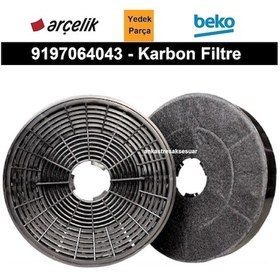 Resim Arçelik Uyumlu P 14 Yeg Davlumbaz Aspiratör Karbon Filtre 9197064043 - 489862495 