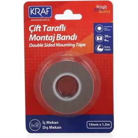 Resim Kraf Çift Taraflı Montaj Bandı Extra Güçlü 19x1.5mm 2530Gİç Mekan 