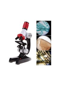 Resim Triline Eğitici Mikroskop Kiti Zoom Led Işıklı 100x 400x 1200x 