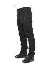 Resim Mudwill Outdoor Softshell Kışlık Erkek Pantolon 600201 Siyah - Kırmızı 