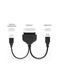 Resim 2.5" Usb 3.0 To Sata Hdd Ssd Dönüştürücü Adaptör Kablosu + Koruma Kutusu 