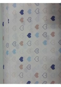 Resim Akfil Poplin Nevresimlik Kumaş Çok Amaçlı En 240 Kalp Desenli (461455938) 