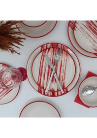 Resim Carmen 24 Parça 6 Kişilik Yemek Takımı Desenli 