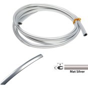 Resim U Tip Geçmeli Krom Nikelaj Şerit Mat Silver 5 Metre 