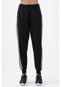 Resim Maraton Sportswear Comfort Kadın Ribana Paça Basic Siyah Eşofman Altı 22183-siyah Siyah 