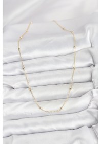 Resim Cm 14k Gold Renk Minik Top Zincirli Kadın Kolye - Tj-bko10920 Çok renkli 