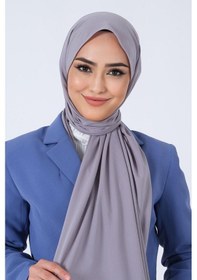 Resim Harem Scarf Asya Şal - Koyu Gri - Koyu Gri 