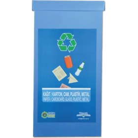 Resim Çevre Dostu Geri Dönüşüm Kutusu, Pratik ve Şık Atık Toplama Ünitesi 