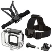 Resim Gopro Hero 13 Hero12 Hero 11 Hero 10 Hero 9 Black Uyumlu Housing Kafa Bandı ve Göğüs Kemeri 5 Parça Set Go209 