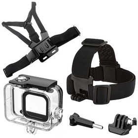 Resim Gopro Hero 13 Hero12 Hero 11 Hero 10 Hero 9 Black Uyumlu Housing Kafa Bandı ve Göğüs Kemeri 5 Parça Set Go209 