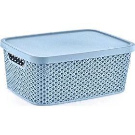 Resim Karokstore Life Serisi Saklama Kutusu 13 Litre – Desenli Kapaklı, Geniş Hacimli ve Şık 