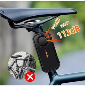 Resim Ynf Siyah Bisiklet Ve Motosiklet Hırsızlık Alarmı Uzaktan Kumandalı 113db Yüksek Sesli Ip66 Su Geçirmez 6 Ay Pil Ömürlü 7 Hassasiyet Seviyesi 