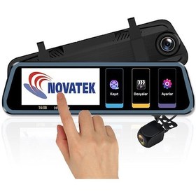 Resim Novatek Nt910+32Gb Hafıza 10 Inç Dokunmatik Dikiz Aynalı Kamera 