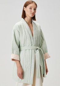 Resim Keten Kapitone Kimono Mint - Mint / XS 