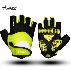 Resim Liangduo Shop MK095-SARI Tarzı L Boyutu Moreok Bisiklet Eldiveni Yarım Parmak Bisiklet Eldiveni 5mm Silikon Pedleri Pedleri Bisiklet Eldiveni Şok Emici Dağ Bisikleti Eldivenleri Anti (Yurt Dışından) 
