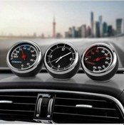 Resim Lurrea Mini Araba Otomobil Dijital Saat Otomatik İzle Otomotiv Termometre Higrometre Dekorasyon Süs C Clock Clock 